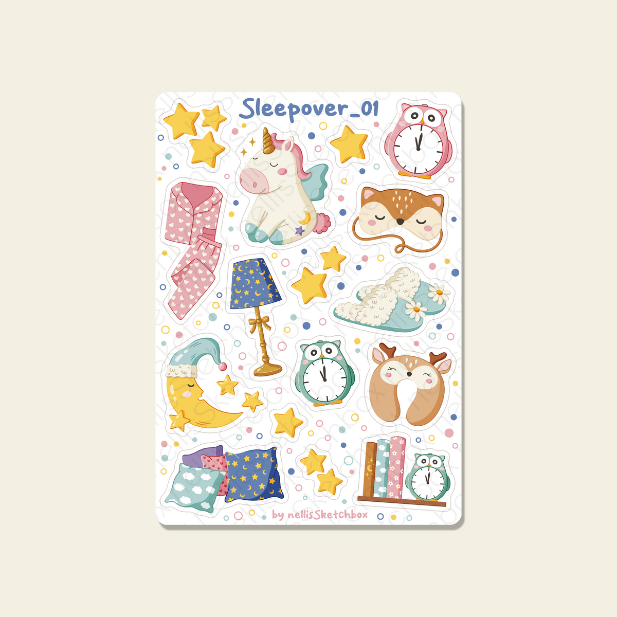 Sticker Sheet - Sleepover_01