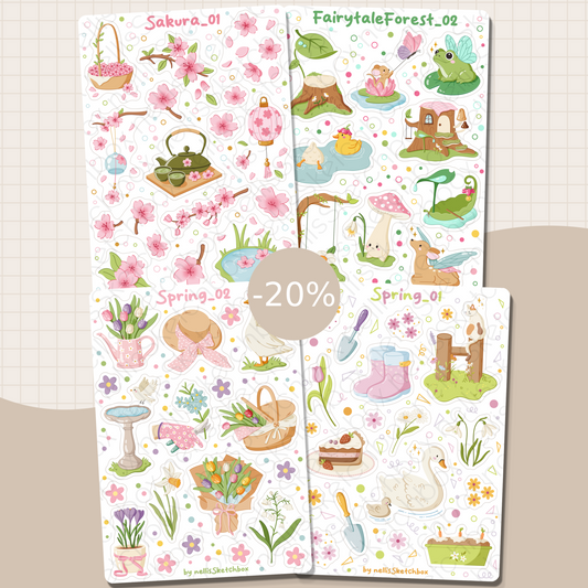 Sticker Sheet Bundle - Spring