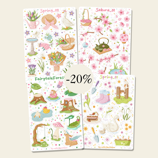 Sticker Sheet Bundle - Spring
