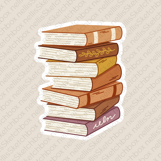 Vinyl Sticker - StackOfBooks