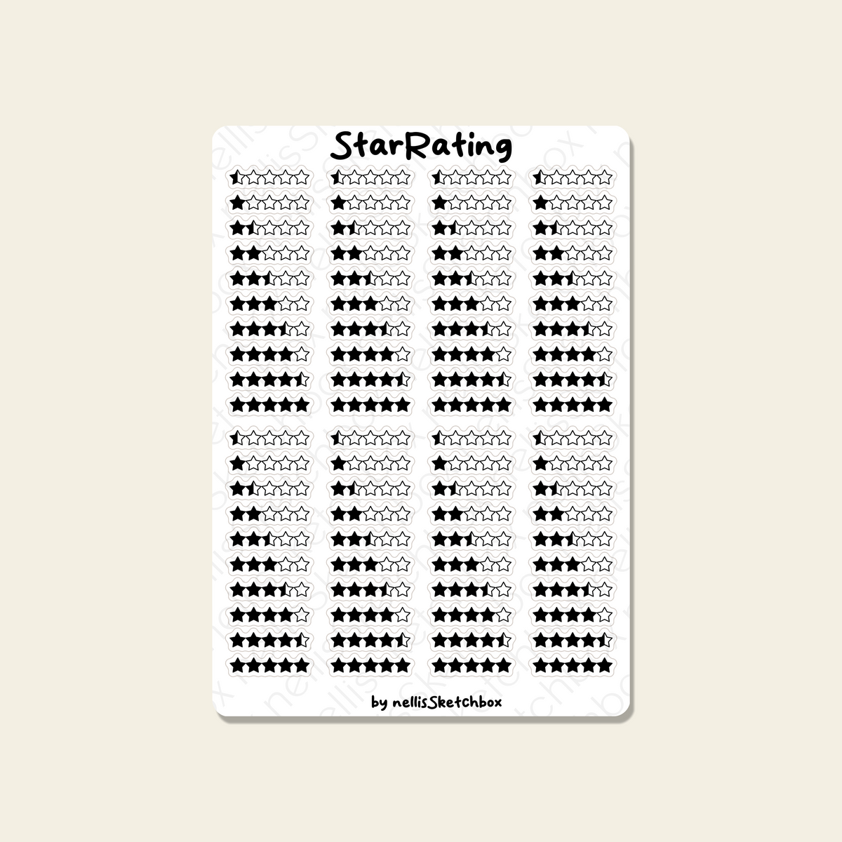 Sticker Sheet - StarRating
