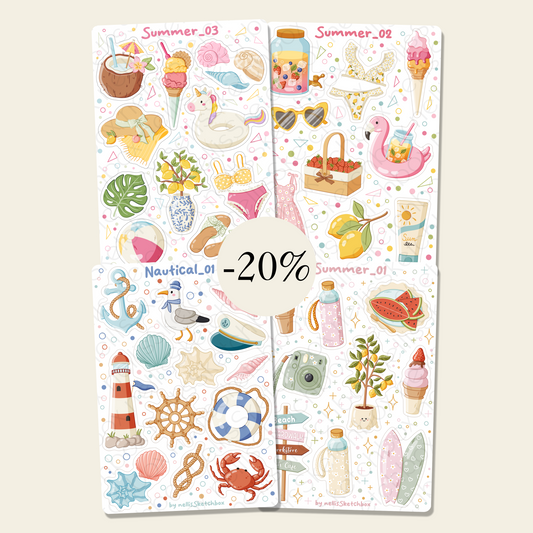 Sticker Sheet Bundle - Summer