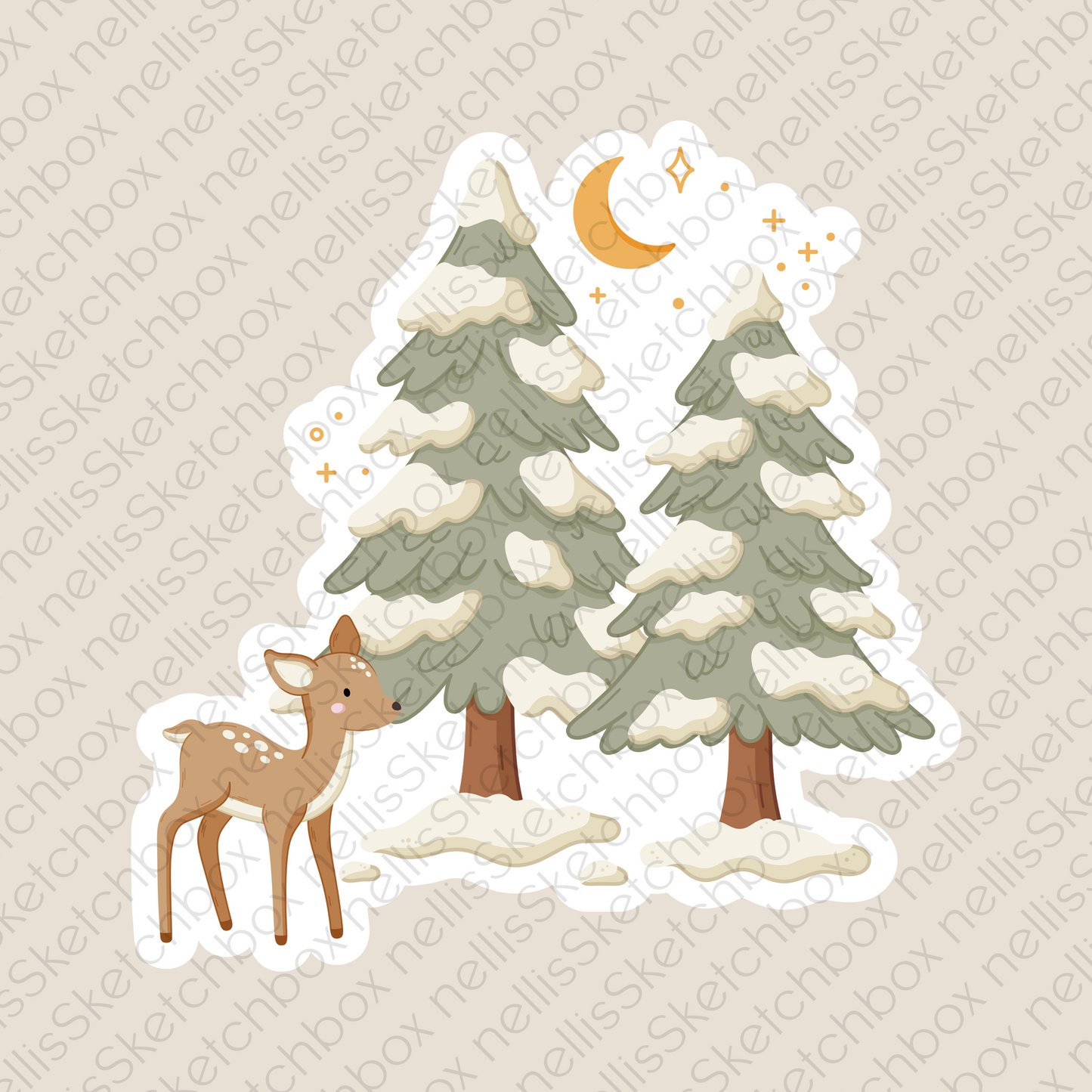 Vinyl Sticker - WinterTrees