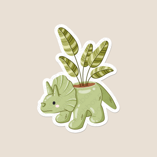 Vinyl Sticker - TriceratopsPlant