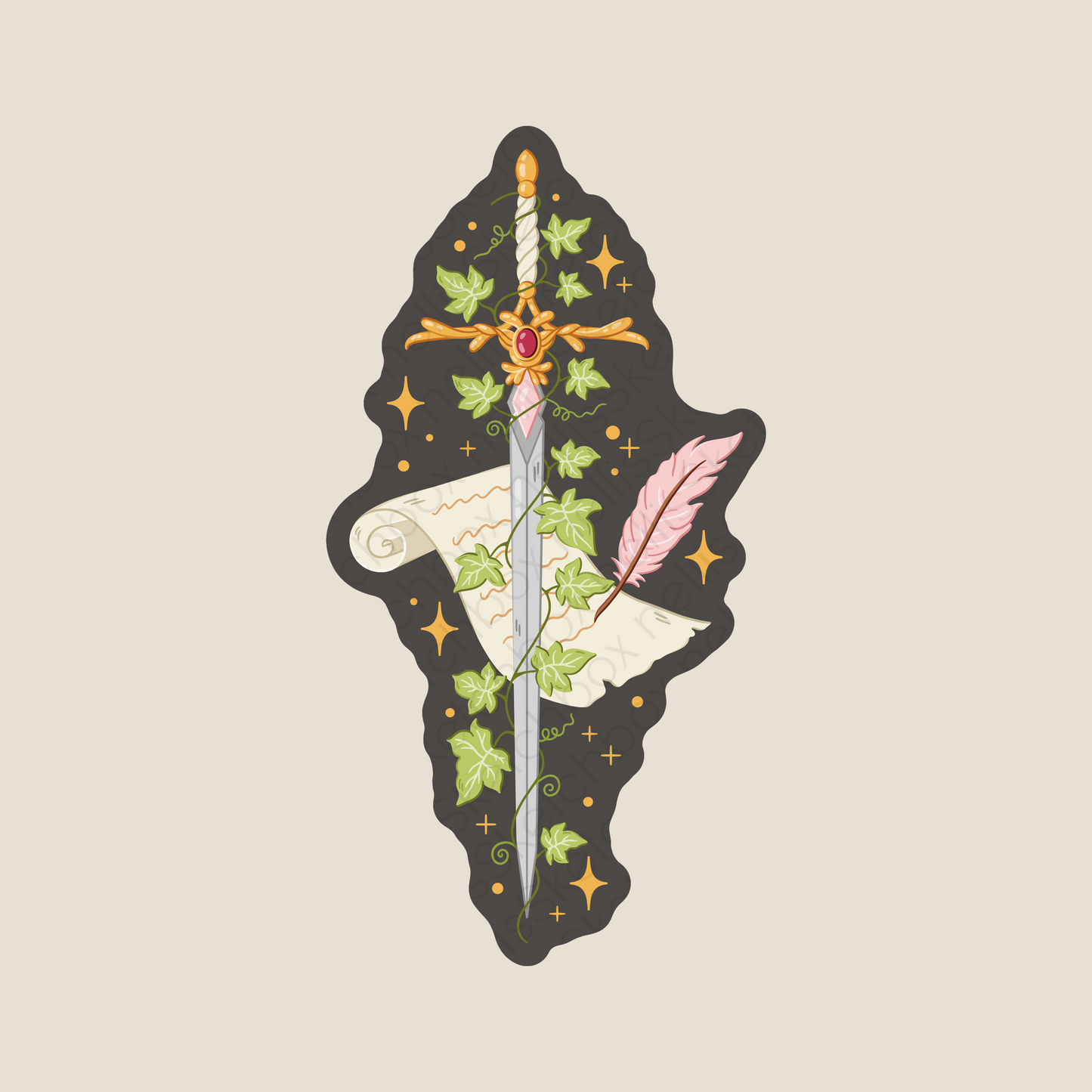 Digital Sticker - SwordBlack