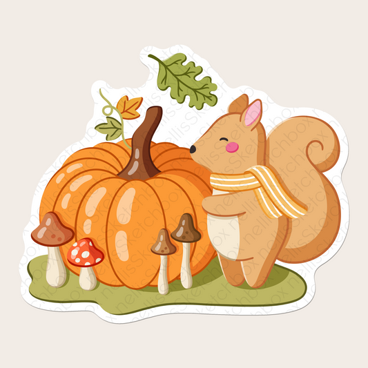 Vinyl Sticker - Squirrel (WhiteBackground)