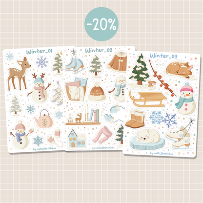 Sticker Sheet Bundle - Winter