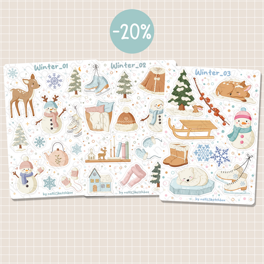 Sticker Sheet Bundle - Winter