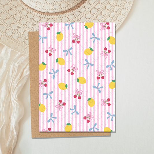 ScrapbookPaper - Cherries, Lemons & Bows